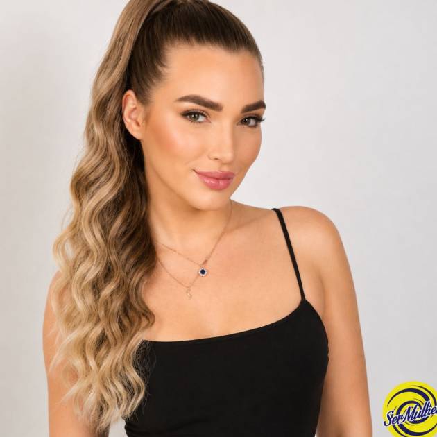Aplique Rabo de Cavalo VANESSA – Cabelo Ondulado 50 cm