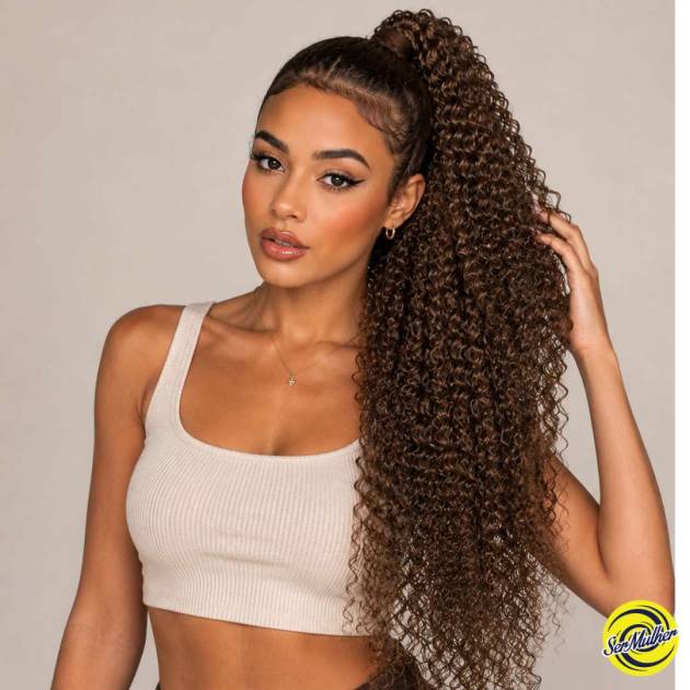 ANGELA Queue de Cheval Extensions cheveux Afro bouclés – 68cm