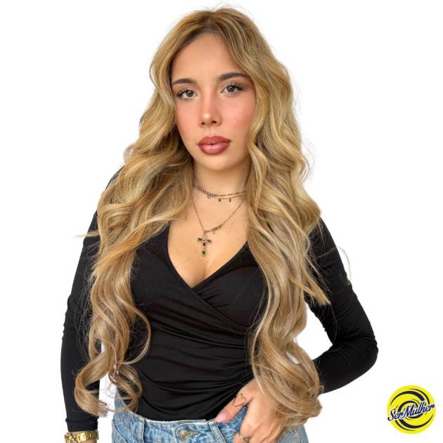Extensões Fio Invisível-  Cabelo Ondulado 65cm