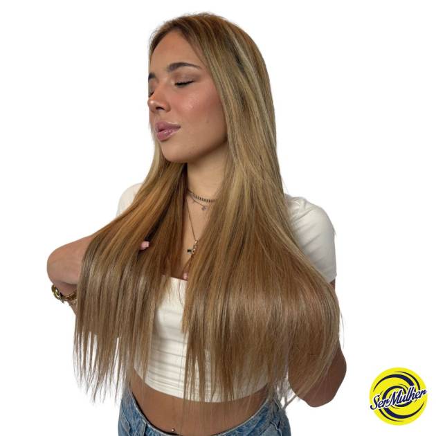 Extension con Filo invisibile - Una Banda di capelli lisci 60 cm