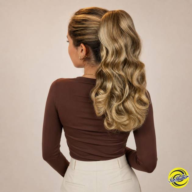 Extension Coda Di Cavallo con Pinza  Capelli Ricci 45cm