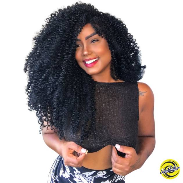 MAXINE - Extensiones de fibra de alta temperatura Súper Rizadas estilo Afro
