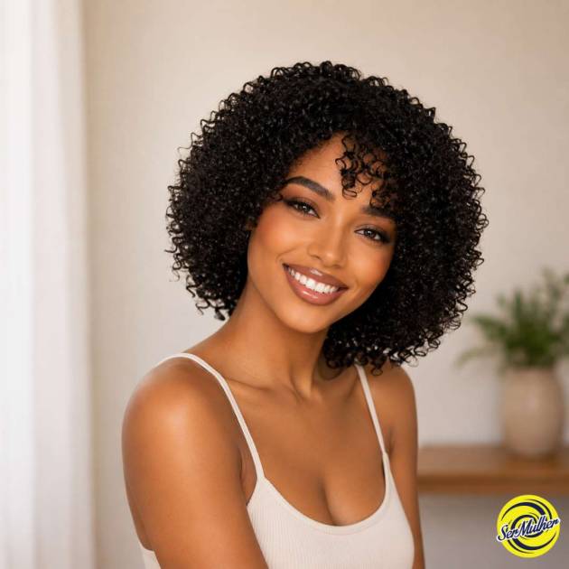 TABATA Parrucca  - capelli corti Ricci Afro - Front Lace