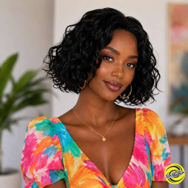 VEKA Parrucca  - capelli mossi a caschetto - Front Lace