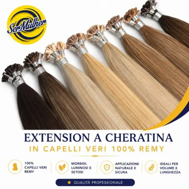 Extension in Ciocche di Cheratina – Capelli Veri 100% Remy